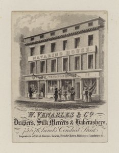 Drapiers, W Venables & Co, carte de visite