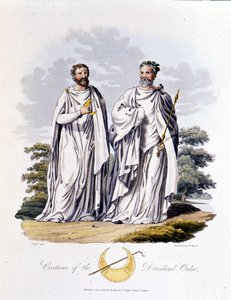 Druides - dans "Celtes et Goths, coutumes des habitants des îles britanniques du début du VIe siècle et des nations gothiques de la côte ouest de la Baltique", par S.R. Meyrick et Ch. Smith - English School