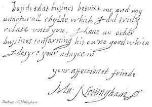 Duchesse de Nottingham - English School