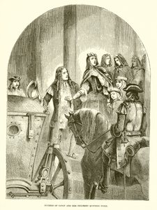 La duchesse de Savoie et ses enfants quittant Turin - English School