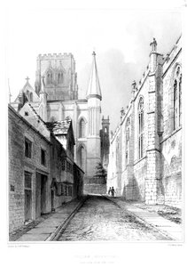 Cathédrale de Durham, vue est depuis Bow Lane