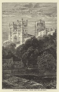 Cathédrale de Durham, vue du sud-ouest