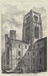 Cathédrale de Durham, la tour centrale restaurée (gravure)