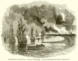 Flotte hollandaise dans la Medway : Incendie de Sheerness