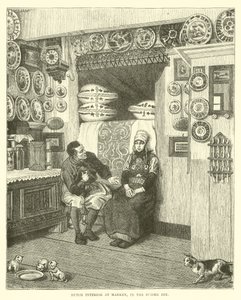 Intérieur hollandais à Marken, dans le Zuiderzee - English School
