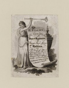 Teinturier et nettoyeur, H Ridley, carte de visite - English School