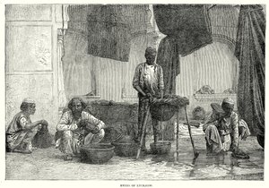 Teinturiers de Lucknow (gravure) - English School