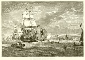 Navires de la Compagnie des Indes orientales quittant Woolwich (1623)