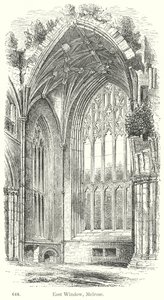 Fenêtre Est, Melrose (gravure) - English School
