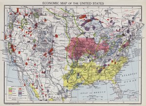 Carte économique des États-Unis - English School