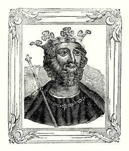 Édouard II est né en 1284, couronné en 1308, et assassiné en 1328 (gravure) - English School