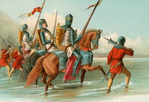 Édouard, le Prince Noir, traversant la Somme - English School