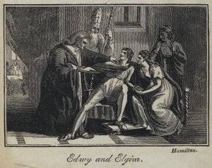 Edwy et Elgiva (gravure) - English School