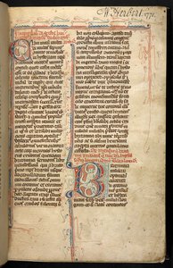 Texte avec une initiale illuminée, 