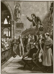 Réunion électorale en Irlande, 1825, illustration de Cassells Illustrated History of England - English School