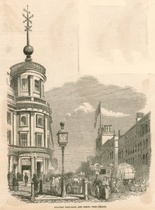 Boule de temps électrique et horloge, ouest Strand, Londres - English School