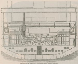 Élévation des moteurs à vis du Great Eastern - English School