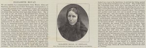 Elizabeth Mouat, des Shetland, qui a été emportée en Norvège dans le smack Columbine (gravure) - English School