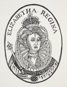 Elizabeth Regina, illustration de Chap-books du XVIIIe siècle par John Ashton, pub. 1882