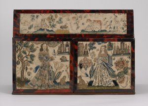 Coffret brodé, vers 1660
