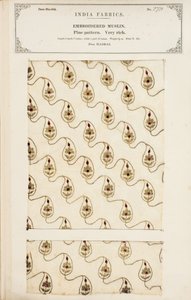 Échantillon de mousseline brodée de Madras, de The Collection of the Textile Manufacturers of India, par John Forbes Watson, publié en 1866