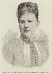 Emma Adelaide Wilhelmina, reine des Pays-Bas (gravure) - English School
