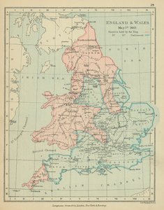 Angleterre et Pays de Galles (lithographie couleur) - English School