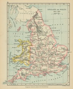 Angleterre et Pays de Galles (lithographie couleur) - English School