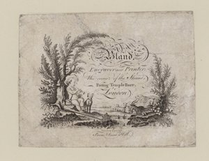 Graveur et imprimeur, Bland, carte de visite