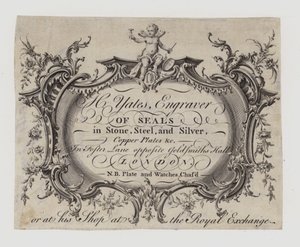 Graveurs de sceaux, H Yates, carte de visite