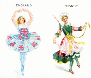 Entente Cordiale, cartes de cigarettes, 1915 - English School