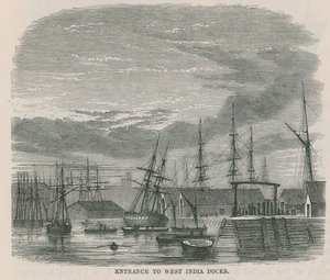 Entrée des docks des Indes occidentales