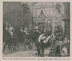 Entrée de la Princesse Alexandra à Londres - English School