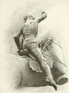 Figure équestre à Prague, Bohême - English School