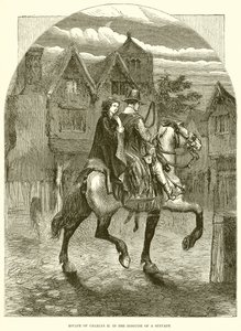 Fuite de Charles II déguisé en serviteur - English School