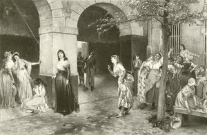 Evariste Carpentier Mme Roland dans la prison de Ste Pélagie (gravure) - English School