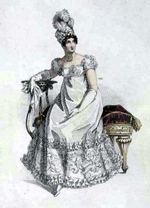 Robe de soirée, planche de mode de l