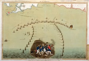 Bataille mémorable au large du cap Trafalgar, 21 octobre 1805, publiée par Laurie & Whittle, 12 décembre 1805