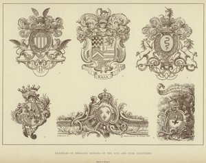 Exemples de dessins héraldiques des XVIIe et XVIIIe siècles - English School