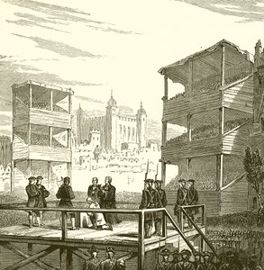 Exécution de Lord Derwentwater à Tower Hill, 1716 - English School