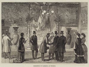 Exposition de tapisserie à Windsor (gravure) - English School