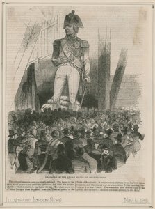 Exposition de la statue de Nelson à Charing Cross
