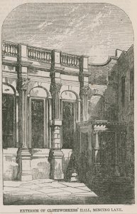 Extérieur de la Clothworkers Hall, Mincing Lane, Londres - English School
