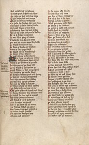 F151r de Ms New Coll 266, De confessio amantis par John Gower - English School