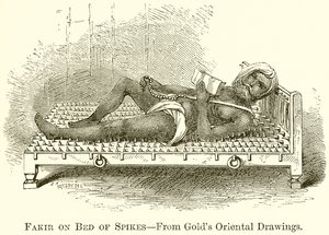 Fakir sur un lit de clous