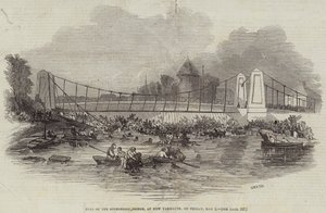 Chute du pont suspendu, à New Yarmouth, le vendredi 2 mai - English School