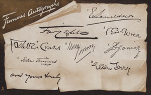 Autographes célèbres et votre serviteur (litho)