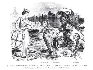 Le Père Thames présente sa progéniture à la belle ville de Londres, un dessin pour une fresque dans les nouvelles Chambres du Parlement