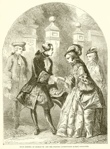 Première rencontre de George III et de la princesse (plus tard reine) Charlotte - English School