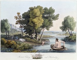 Pêche et labour en Angleterre - dans « Celtes et Goths, coutumes des habitants des îles britanniques du début du 6e siècle et des nations gothiques de la côte ouest de la Baltique », par S.R. Meyrick et Ch. Smith